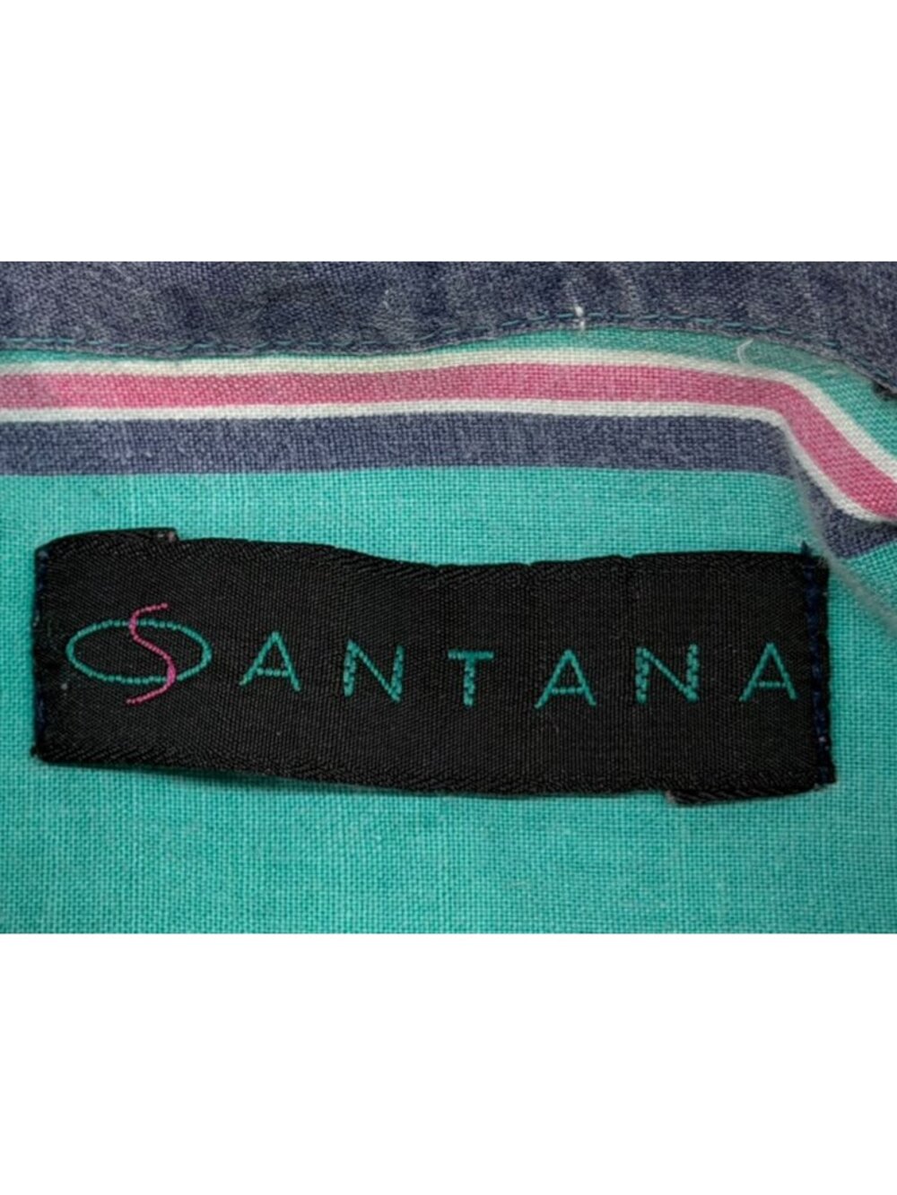Vintage 90s Santana Striped Long Sleeve Button-Up Shirt - Men's Size XL - Picture 5 of 7